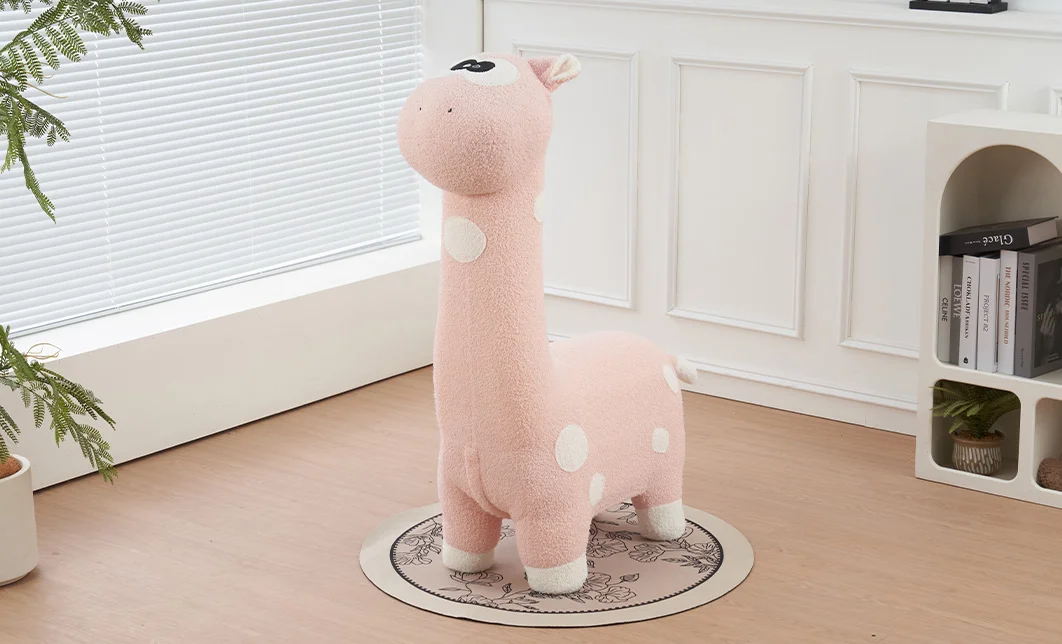 Taburet Căprioară  KJP5297, Roz