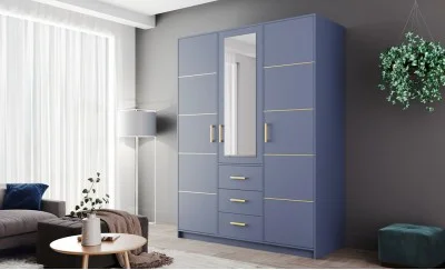 Dulap Bali 2 D3 Albastru 3 Uși Dulap Bali 2 D3 Albastru 3 Uși