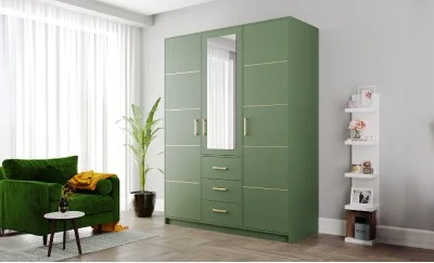 Dulap Bali 2 D3 Verde 3 Uși Dulap Bali 2 D3 Verde 3 Uși