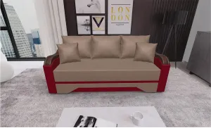 Canapea Extensibilă Bianca Bej/Rosu - Babyface/Fresh