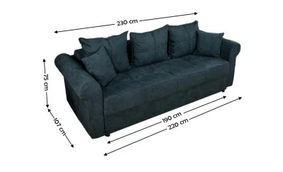 Canapea Extensibilă Elsa Memory Max, Gri inchis