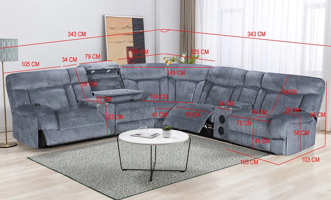 Coltar Recliner  Electric Gri  1