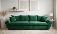 Canapea Extensibilă Confort cu Spumă HR, Verde Smarald