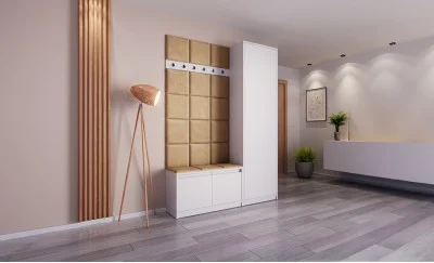 Cuier Hol Klaus I, Alb/Crem