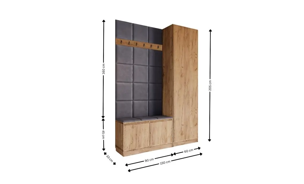 Cuier Hol Klaus I, Kraft/Gri Inchis 2