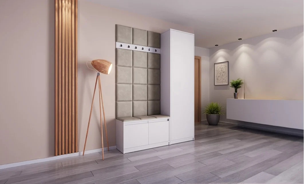 Cuier Hol Klaus I, Alb/Gri Deschis