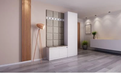 Cuier Hol Klaus I, Alb/Gri Deschis