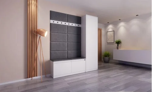 Cuier Hol Klaus III, Alb/Gri Inchis