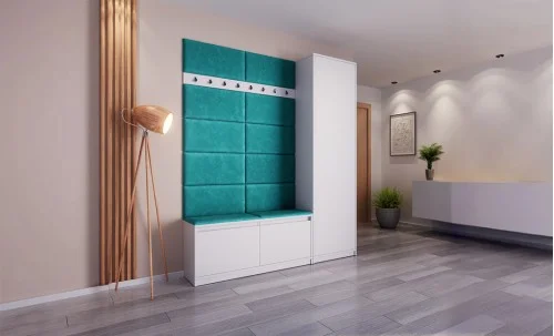 Cuier Hol Klaus III, Alb/Turcoaz