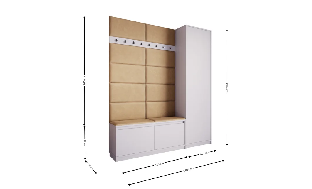 Cuier Hol Klaus III, Alb/Crem 1