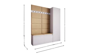 Cuier Hol Klaus III, Alb/Crem