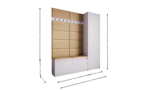 Cuier Hol Klaus III, Alb/Crem