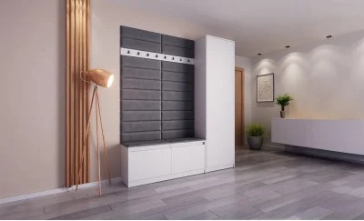 Cuier Hol Klaus V, Alb/Gri Inchis