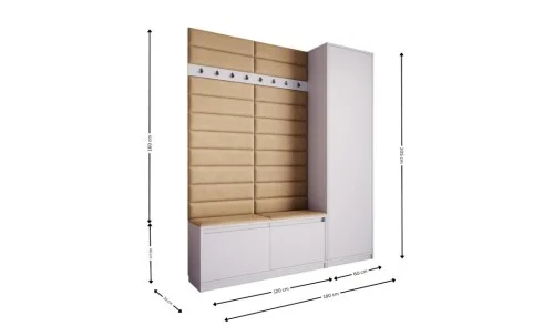 Cuier Hol Klaus V, Alb/Crem