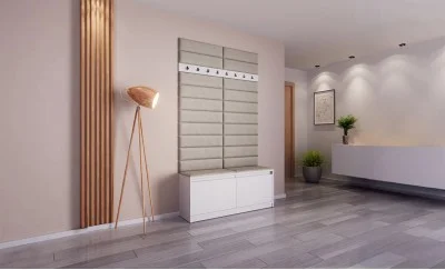 Cuier Hol Klaus VI, Alb/Gri Deschis