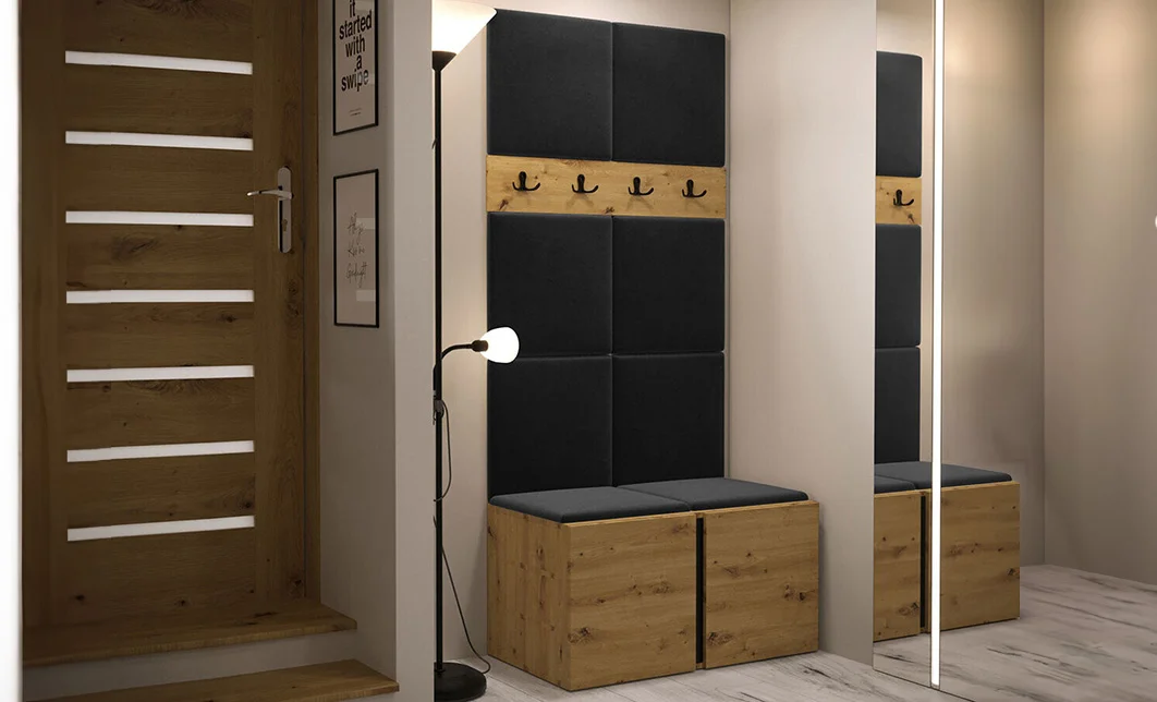 Cuier Hol Luca 10, Artisan/Negru - Manila 18