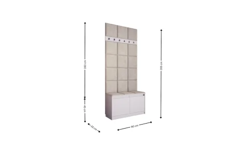 Cuier Hol Klaus II, Alb/Bej