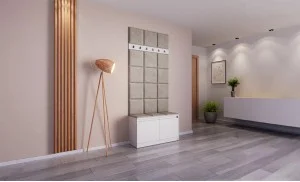 Cuier Hol Klaus II, Alb/Gri Deschis