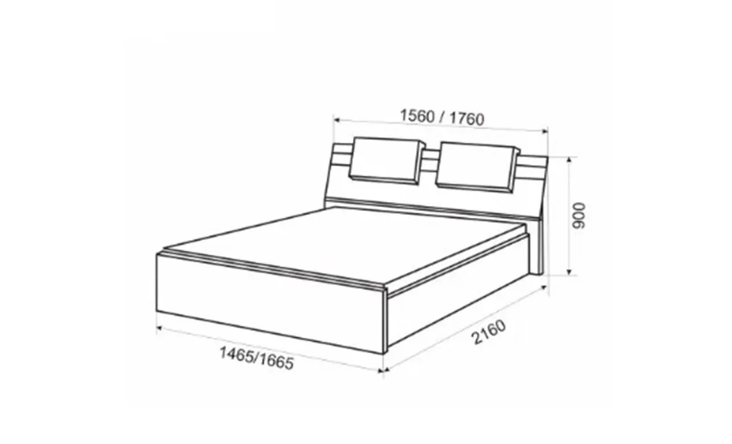 Pat Fenix Nuc cu somiera din pal, 160 x 200  1