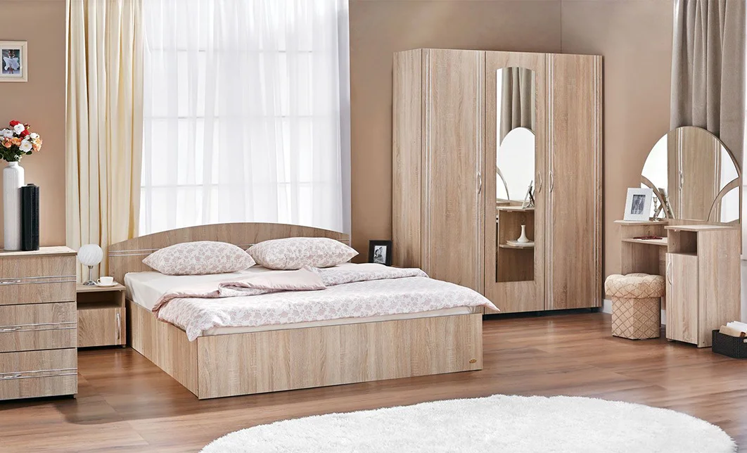 Dormitor Modern Inter Bardolino cu Dulap 3 Uși