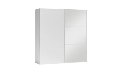 Dulap Vigo Alb 150 Uși Glisante cu Oglindă