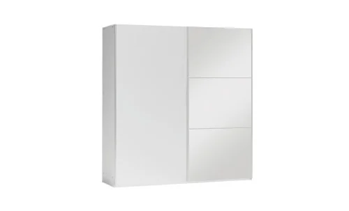 Dulap Vigo Alb 150 Uși Glisante cu Oglindă