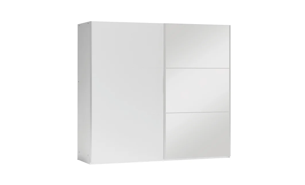 Dulap Vigo Alb 225 Uși Glisante cu Oglindă