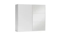 Dulap Vigo Alb 225 Uși Glisante cu Oglindă