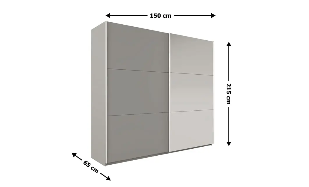 Dulap Vigo Platinum 150 Uși Glisante cu Oglindă 1