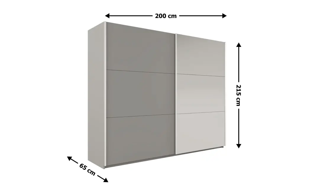 Dulap Vigo Platinum 200 Uși Glisante cu Oglindă 1