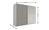 Dulap Vigo Platinum 225 Uși Glisante cu Oglindă 1