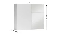 Dulap Vigo Alb 250 Uși Glisante cu Oglindă 1