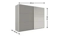 Dulap Vigo Platinum 250 Uși Glisante cu Oglindă