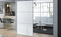 Dulap Vigo Alb 225 Uși Glisante cu Oglindă 2
