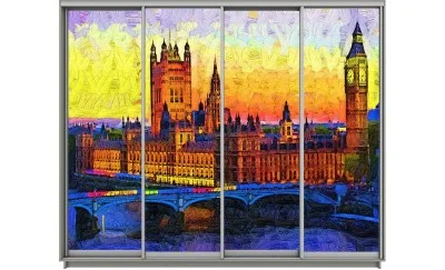 Dulap Print 4 Usi 1872 / L310 x H220 x A60