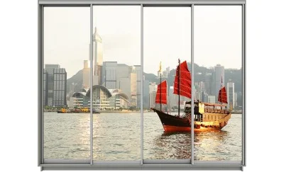 Dulap Print 4 Usi 2542, L310 x H220 x A60