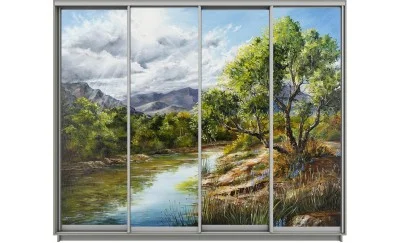 Dulap Print 4 Usi 3063, L280 x H240 x A60