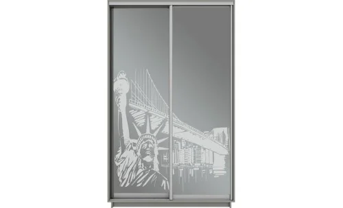 Dulap Oglinda Sablata 2 Usi CT646, L100 x H220 x A45