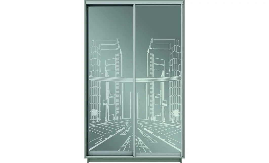 Dulap Oglinda Sablata 2 Usi CT874, L100 x H220 x A45