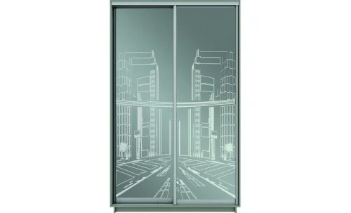 Dulap Oglinda Sablata 2 Usi CT874, L100 x H220 x A45