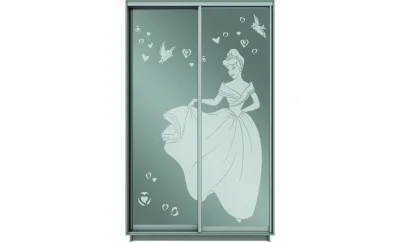 Dulap Oglinda Sablata 2 Usi CT893, L100 x H220 x A45