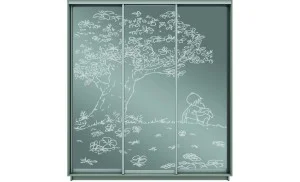 Dulap Oglinda Sablata 3 Usi CT758, L190 X H220 X A45