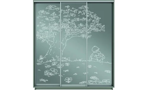 Dulap Oglinda Sablata 3 Usi CT758, L190 X H220 X A45