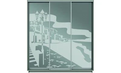 Dulap Oglinda Sablata 3 Usi CT760, L190 X H220 X A45