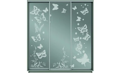 Dulap Oglinda Sablata 3 Usi CT766, L190 X H220 X A45