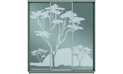 Dulap Oglinda Sablata 3 Usi CT767, L190 X H220 X A45