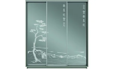 Dulap Oglinda Sablata 3 Usi СТ 960, L190 X H220 X A45