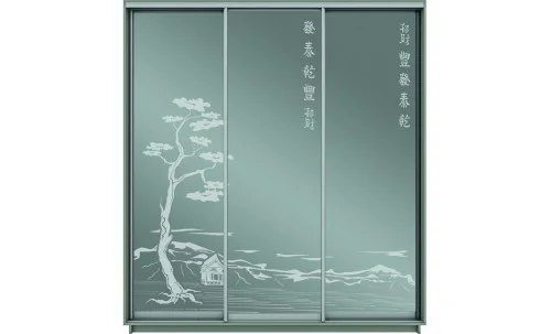 Dulap Oglinda Sablata 3 Usi СТ 960, L190 X H220 X A45