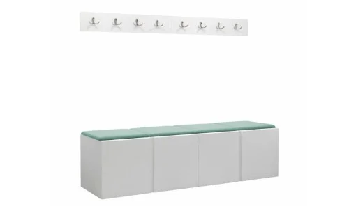 Cuier Hol Luca 14, Alb/Verde menta - Manila 11