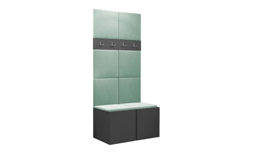 Cuier Hol Luca 10, Grafit/Verde menta - Manila 11 1